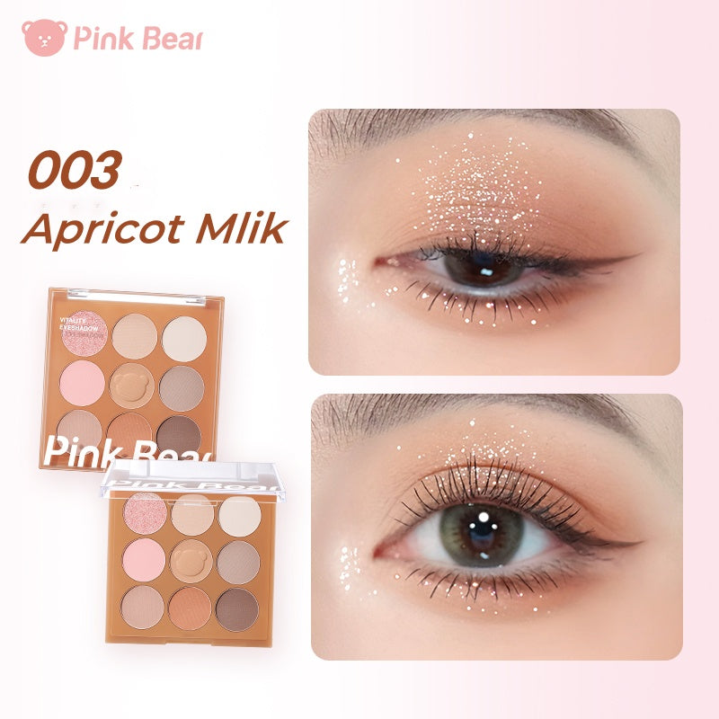 Pink Bear Energetic Girl Collection 9-color Eyeshadow Palette T4805