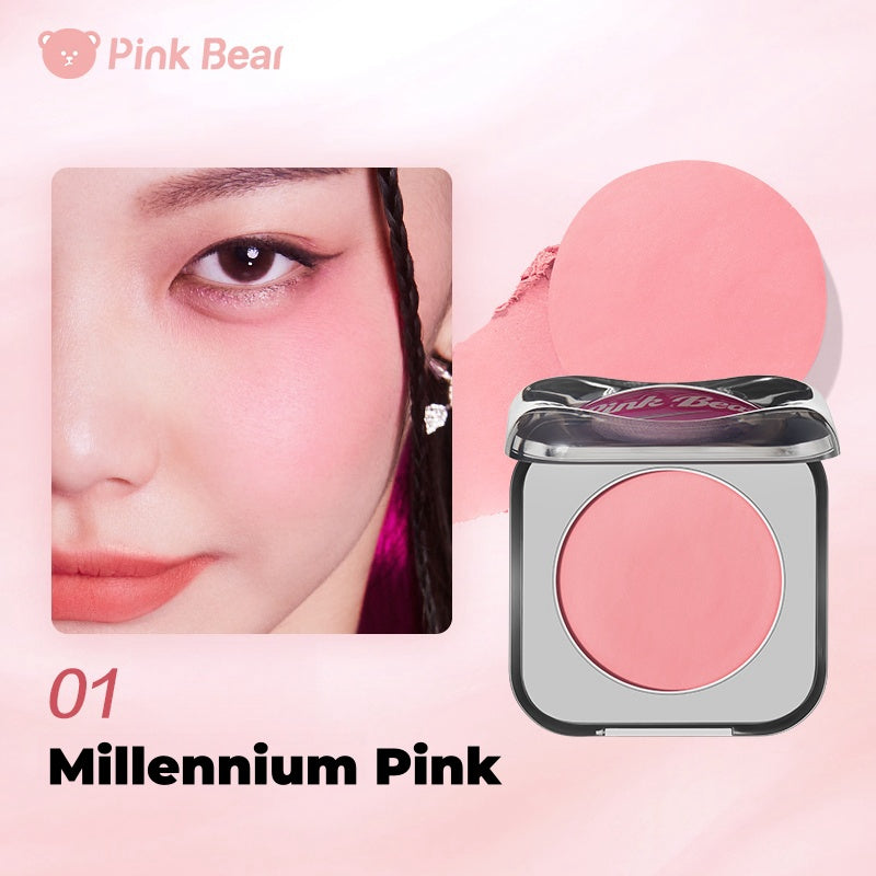 PINK BEAR Y2K Soft Waxy Mono Matte Blusher Cream T4317