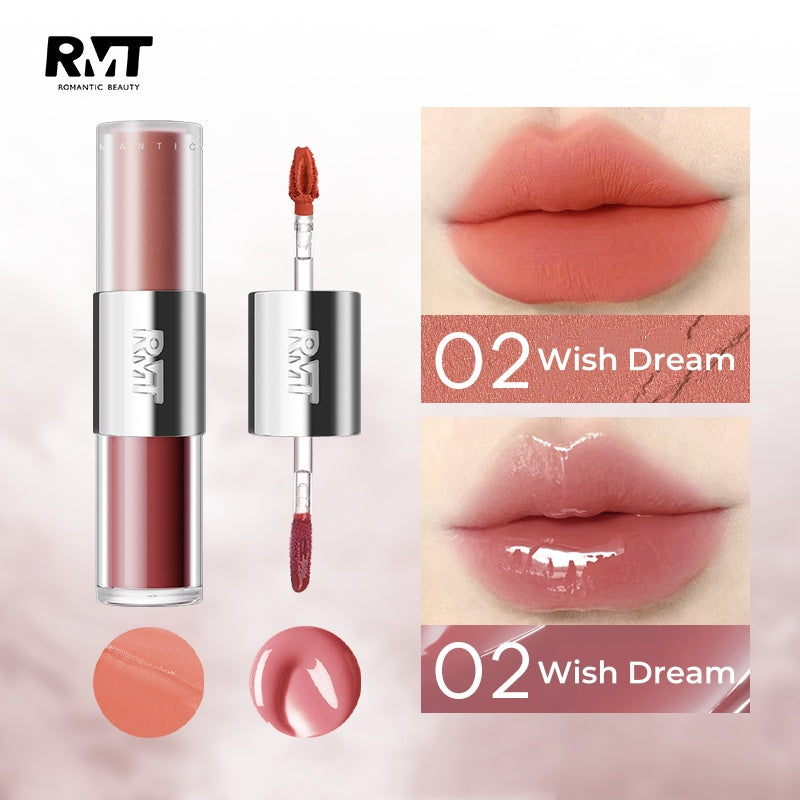 ROMANTIC BEAUTY Double-head Matte & Glossy Lip Glaze T4881