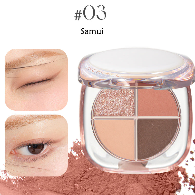 JUDYDOLL Glamorous Glaze Series 4 Colors Eyeshadow Palette T3959