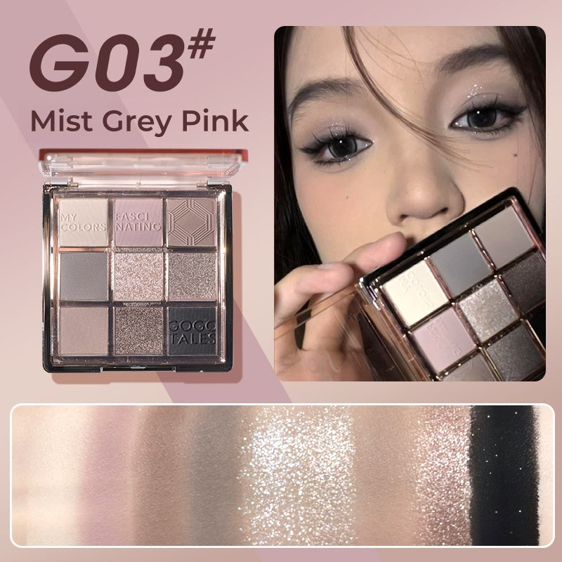 GOGO TALES Romantic Retro 9-color Smokey Eyeshadow Palette T4847
