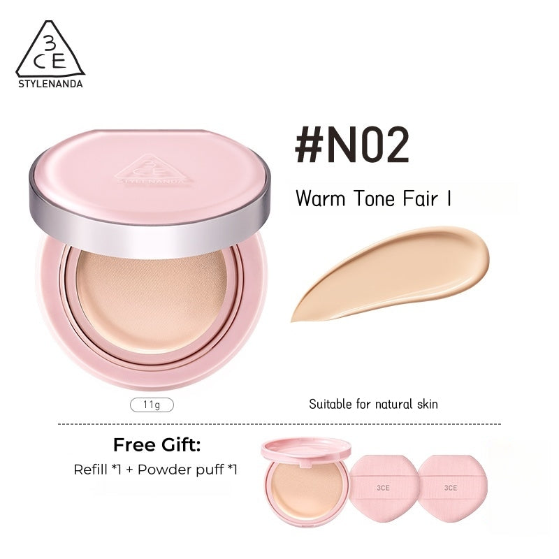 3CE Long-wear Fitting Wear Mesh Air Cushion Foundation With Refill T4773
