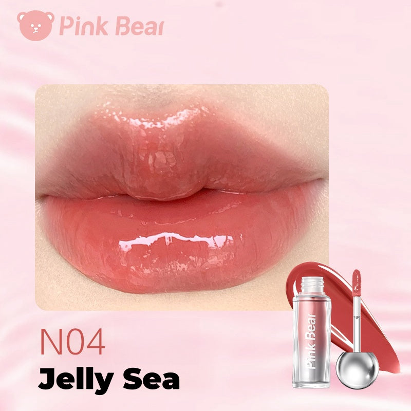 PINK BEAR Mini Bulb Long-Wear Moist Mirror Lip Gloss T4314