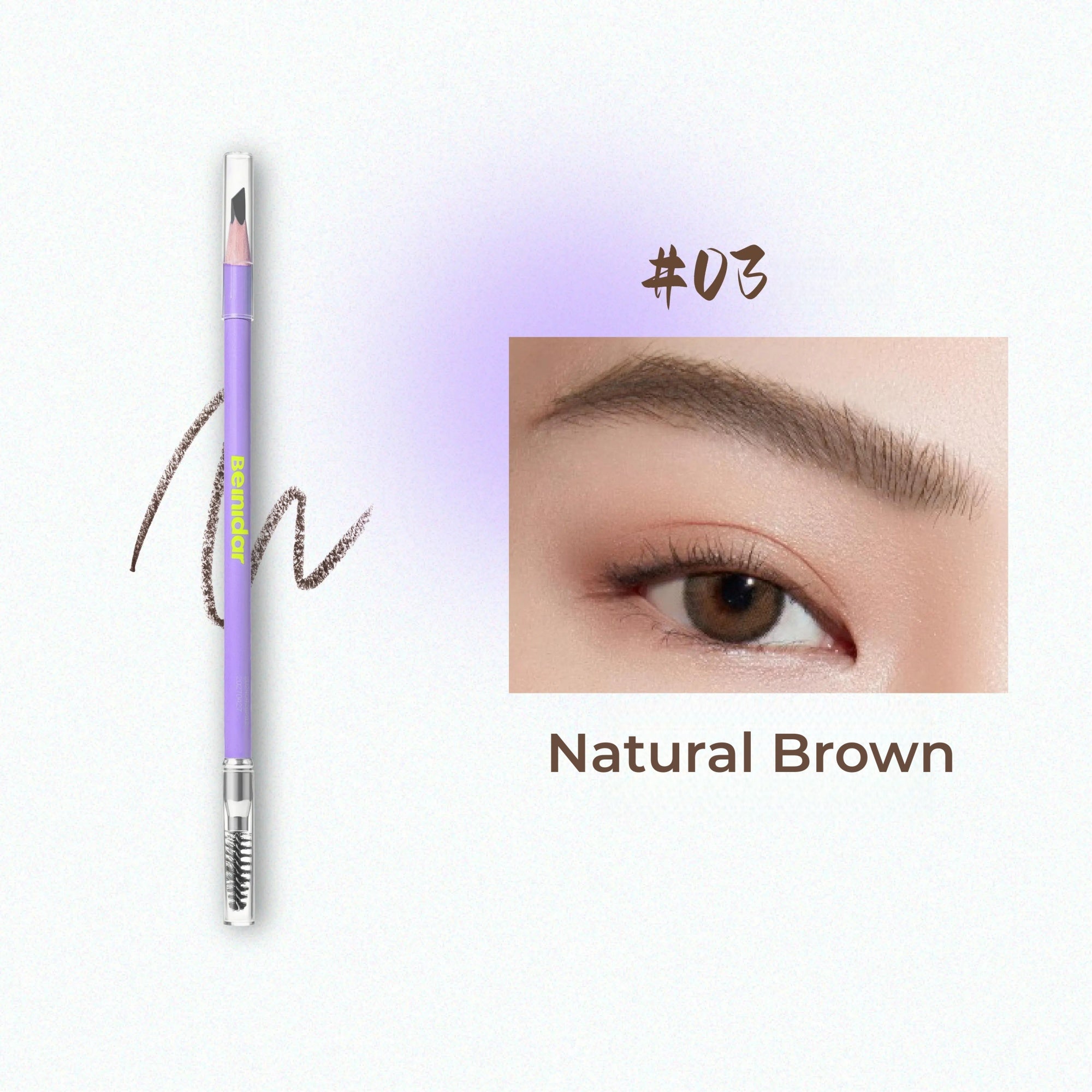 BEINIDAR Waterproof Double-head Macheteey Eyebrow Pen T5437