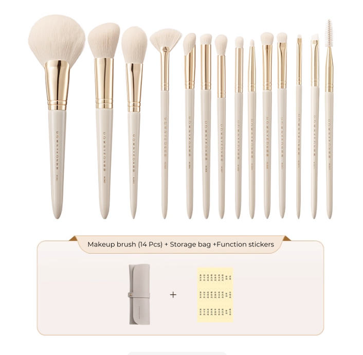 ROWNYEON Pure Ceramics Professional Makeup Brush 14 Pcs Set T5136