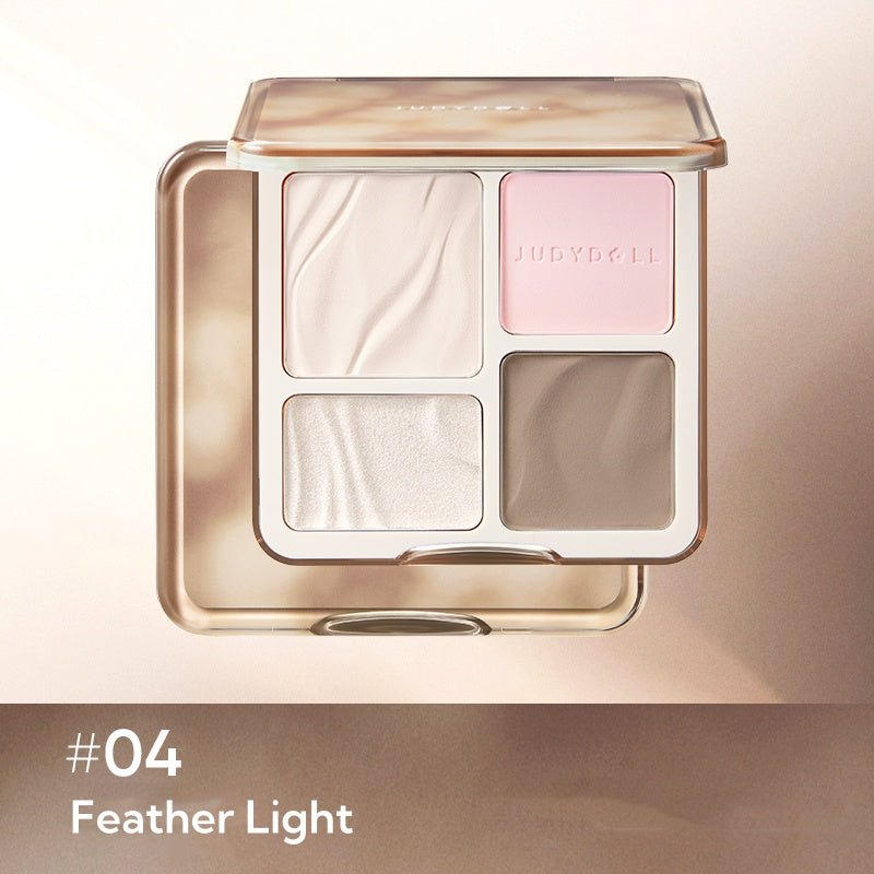 JUDYDOLL Highlighter & Matte Nose Face Contour Palette T4730
