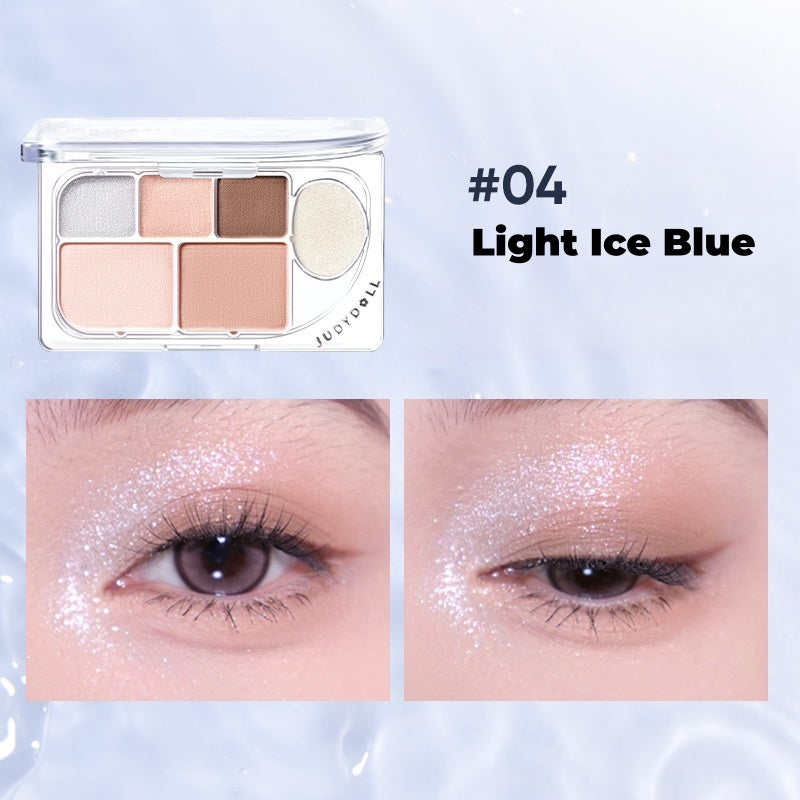 JUDYDOLL 6-color Matte & Pearlescent Eyeshadow Palette T4490