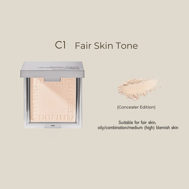 Funny Elves Long-wear Oil-control Concealer Pressed Powder T4825