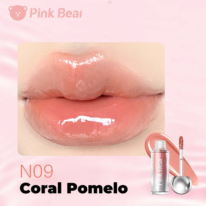 PINK BEAR Mini Bulb Long-Wear Moist Mirror Lip Gloss T4314