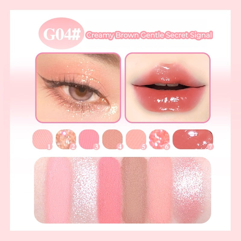 GOGO TALES Hearts 2 Hearts 6-color Eyeshadow & Lip Gloss Set T5236