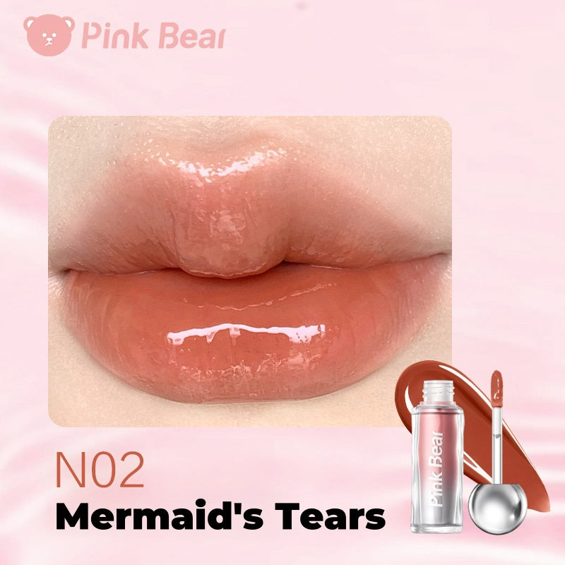 PINK BEAR Mini Bulb Long-Wear Moist Mirror Lip Gloss T4314
