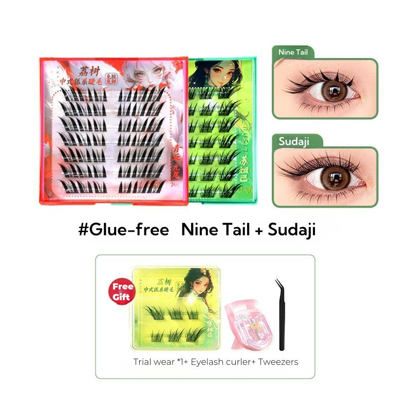 Lishu Fox Type Glue-free Long-wear Natural Flase Eyelashes T4593