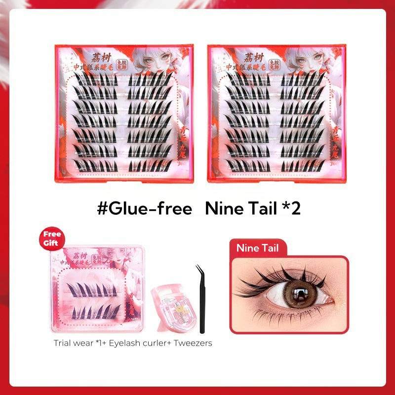 Lishu Fox Type Glue-free Long-wear Natural Flase Eyelashes T4593