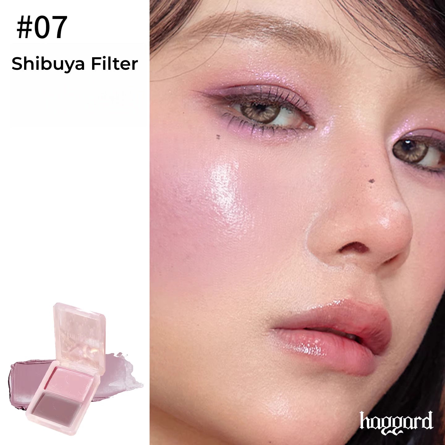HAGGARD 2-color Long-wear Moist Glossy Blusher Cream T5273
