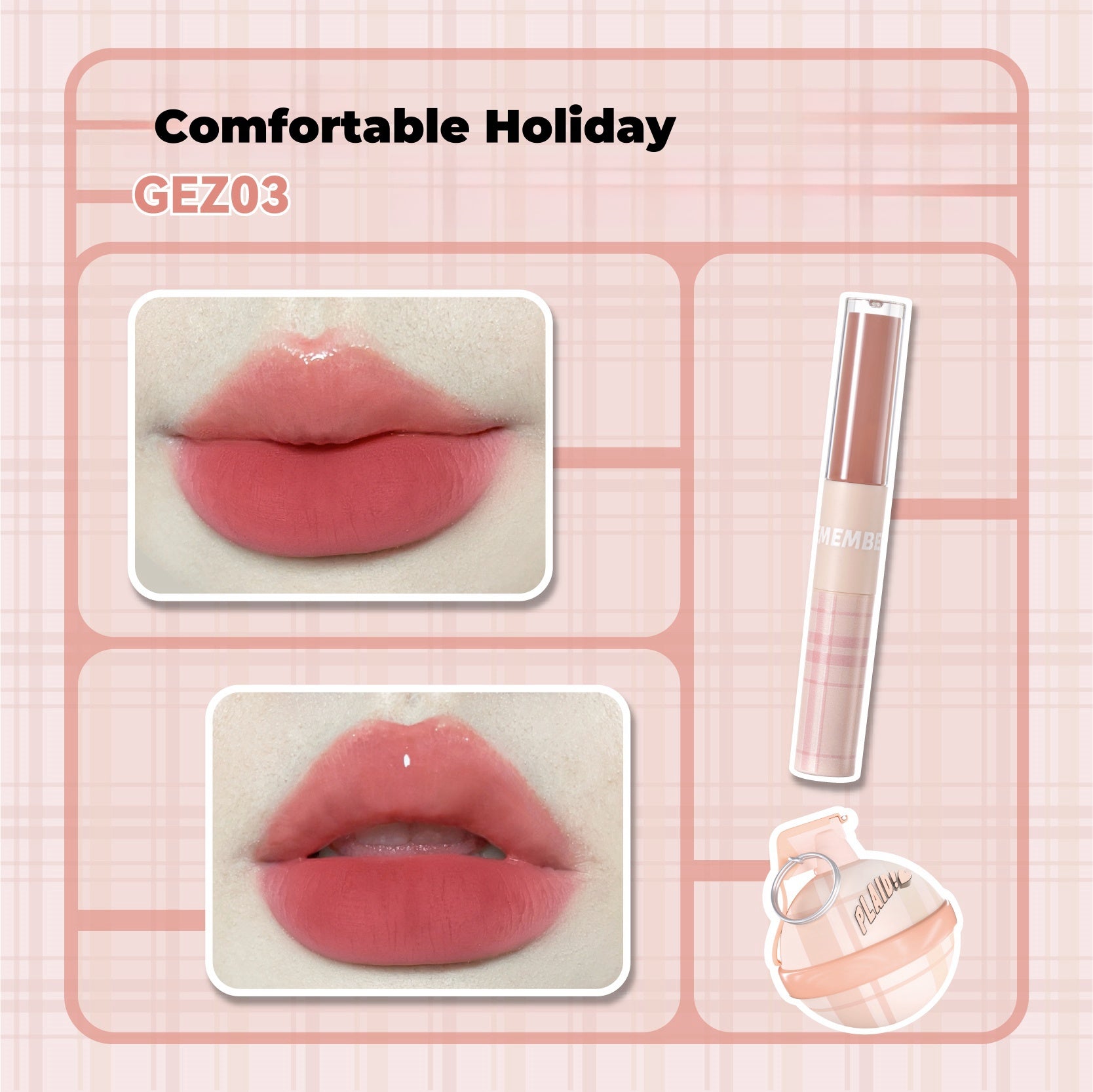 LEEMEMBER Doule-head Moist Matte & Mirror Lip Glaze T4311