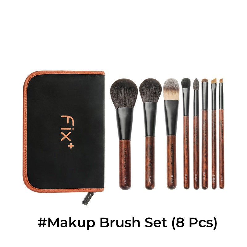 FIX+ Ash Tree Collection Professional Makeup Brush 8 Pcs Set T4907