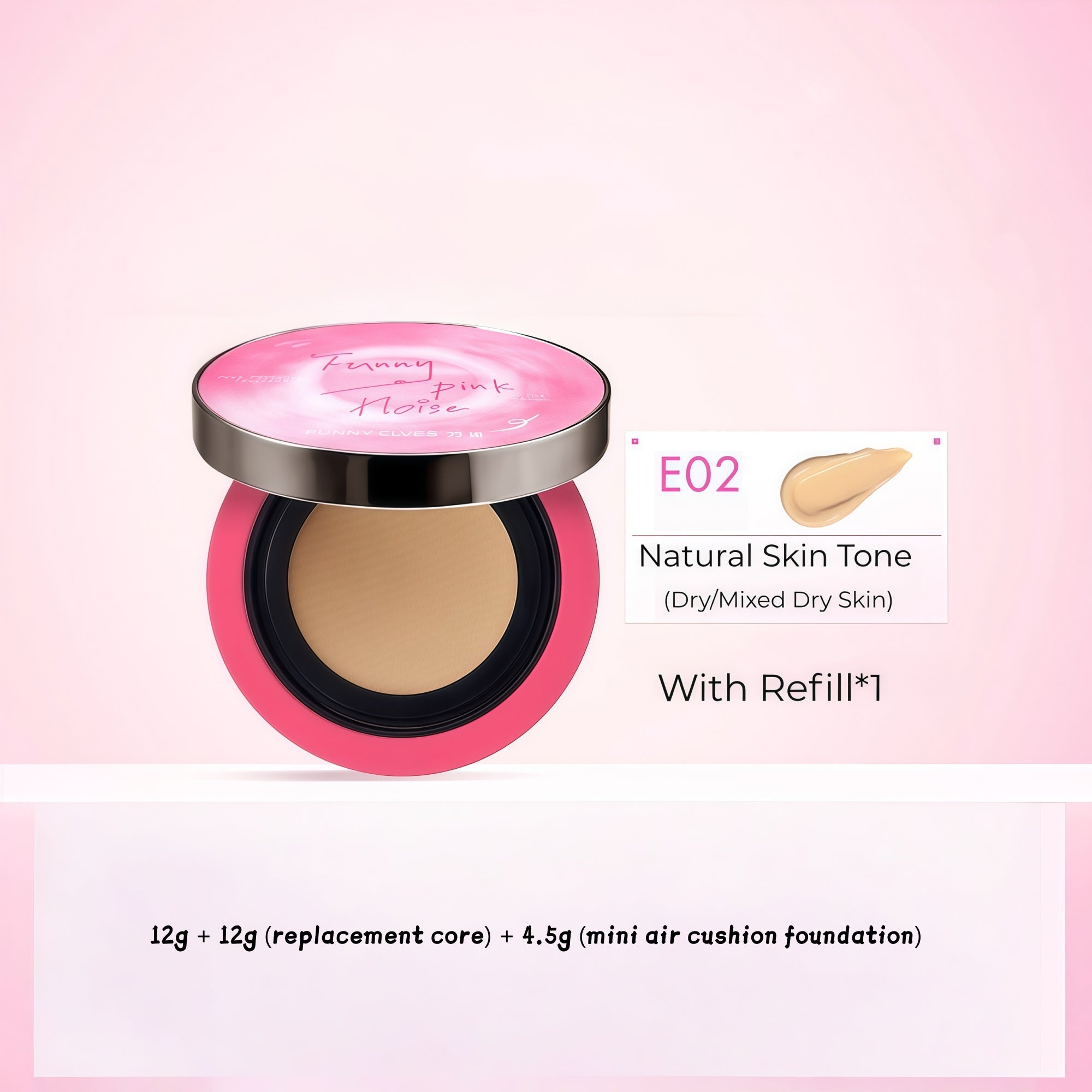 Funny Elves Ling-wear Oil-control Moist Air Cushion Foundation (2.0) T5328