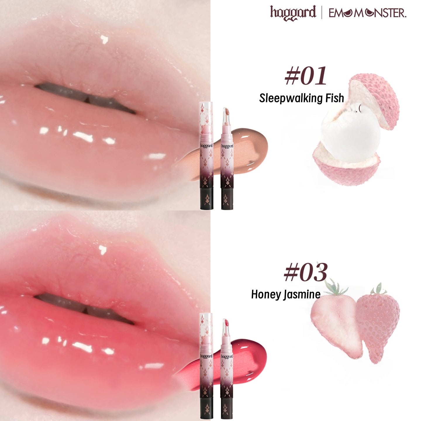 HAGGARD Emo Monster Collection Essence Mirror Lip Gloss T5047