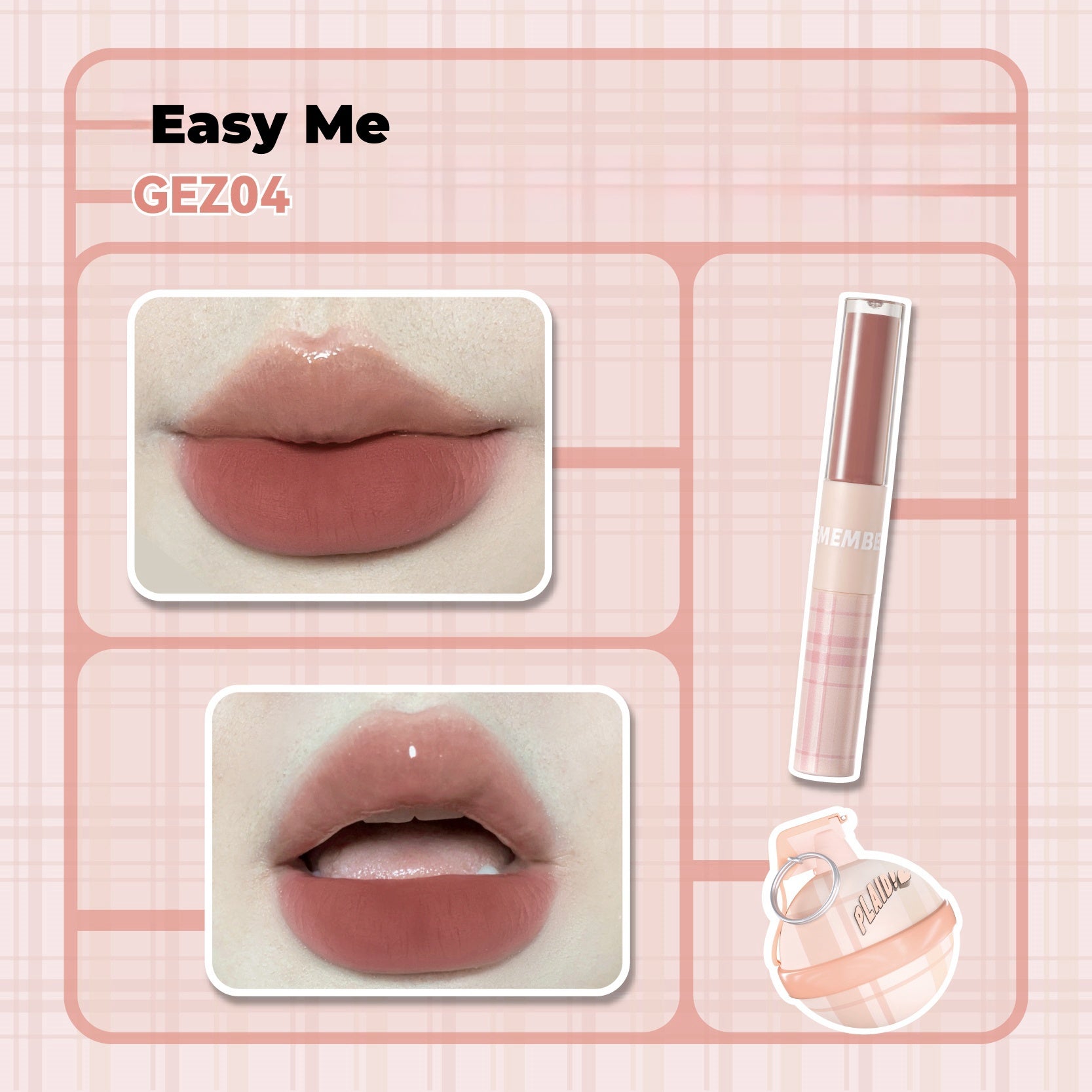 LEEMEMBER Doule-head Moist Matte & Mirror Lip Glaze T4311