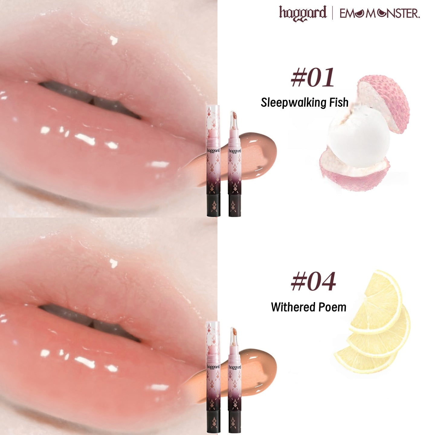 HAGGARD Emo Monster Collection Essence Mirror Lip Gloss T5047