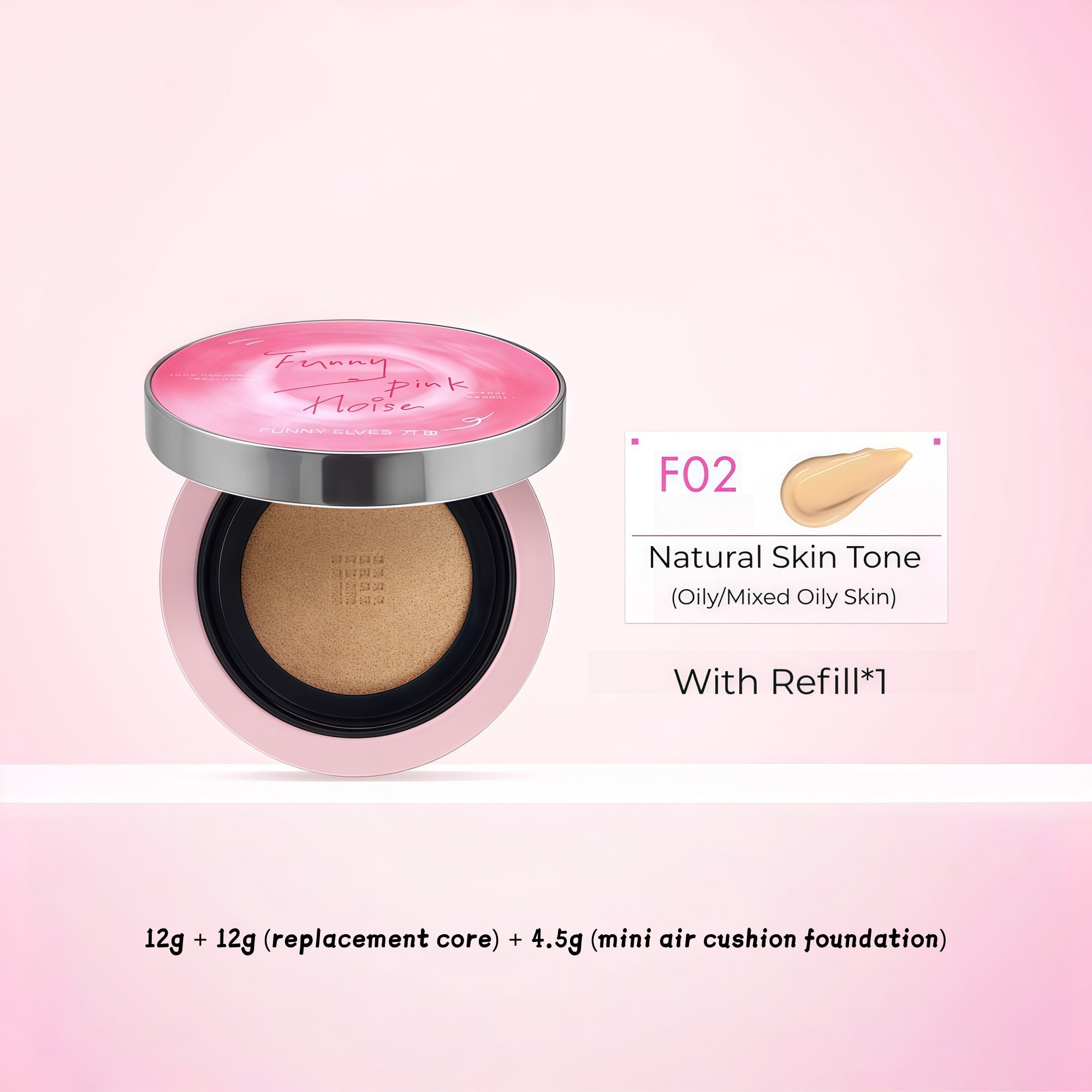 Funny Elves Ling-wear Oil-control Moist Air Cushion Foundation (2.0) T5328