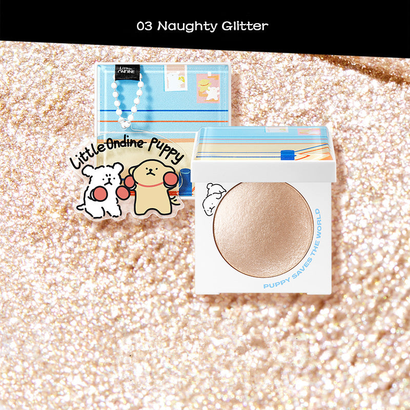 LITTLE ONDINE Puppy Hug Series Glitter & Matte Highlighter Powder T3797