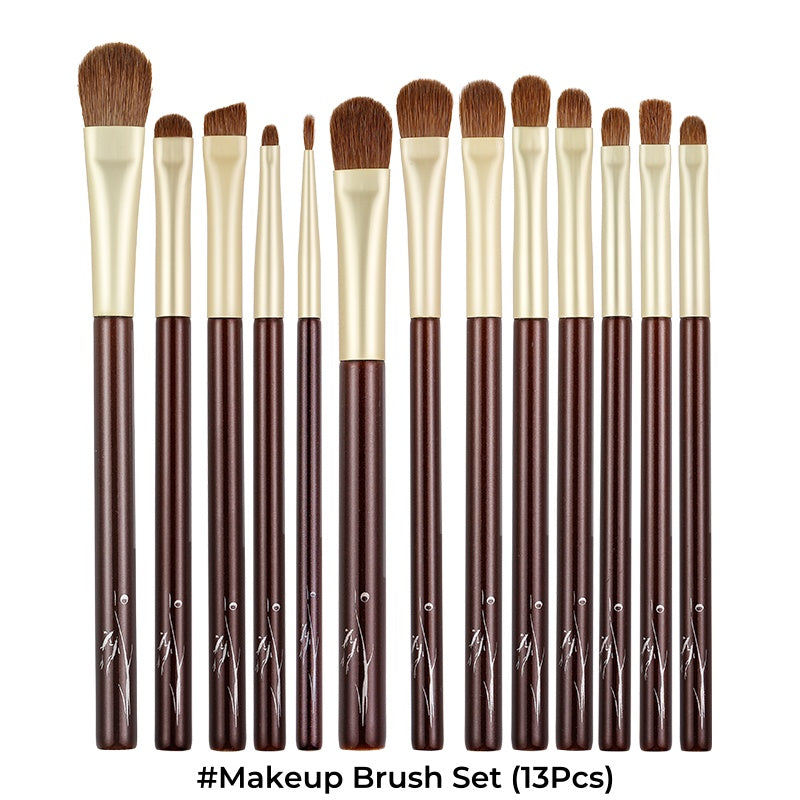 FIX+ Yellow Wolf Tail Collection Professional Makeup Brush 13Pcs Set T4923