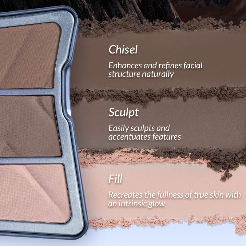 KALEIDOS Symphony Tricolor Matte Contour Palette T3532