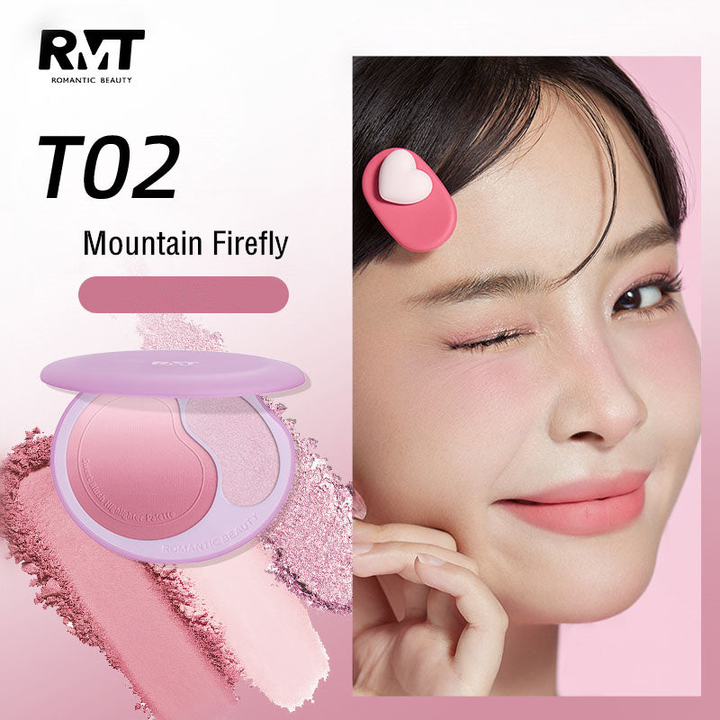ROMANTIC BEAUTY Sweet Gradient Blusher & Highlighter Makeup Palette T3827