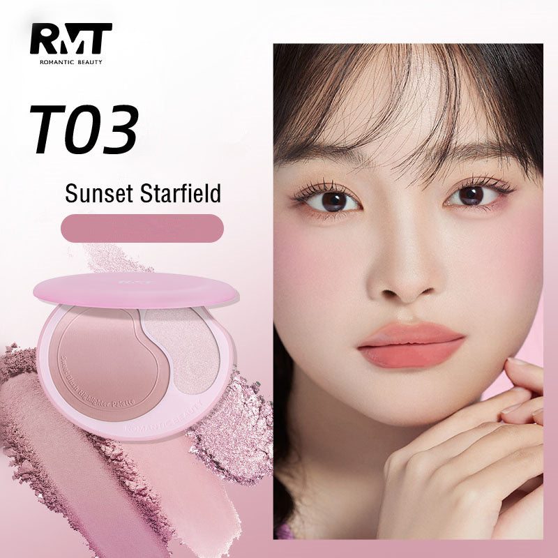 ROMANTIC BEAUTY Sweet Gradient Blusher & Highlighter Makeup Palette T3827