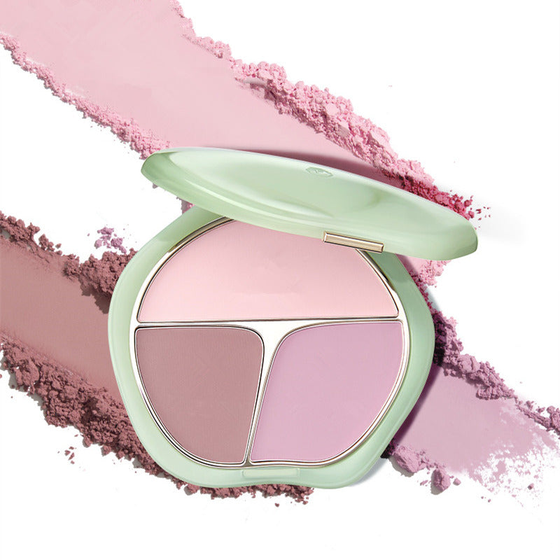 TIMAGE Green Jade Series Tri-Color Matte Blusher Palette T3129