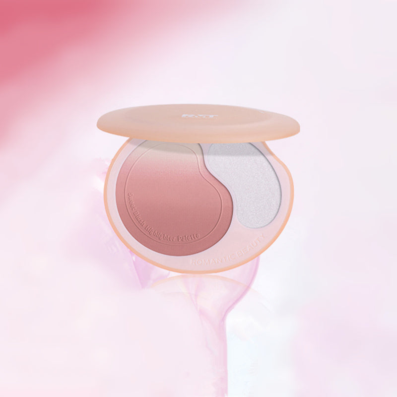 ROMANTIC BEAUTY Sweet Gradient Blusher & Highlighter Makeup Palette T3827