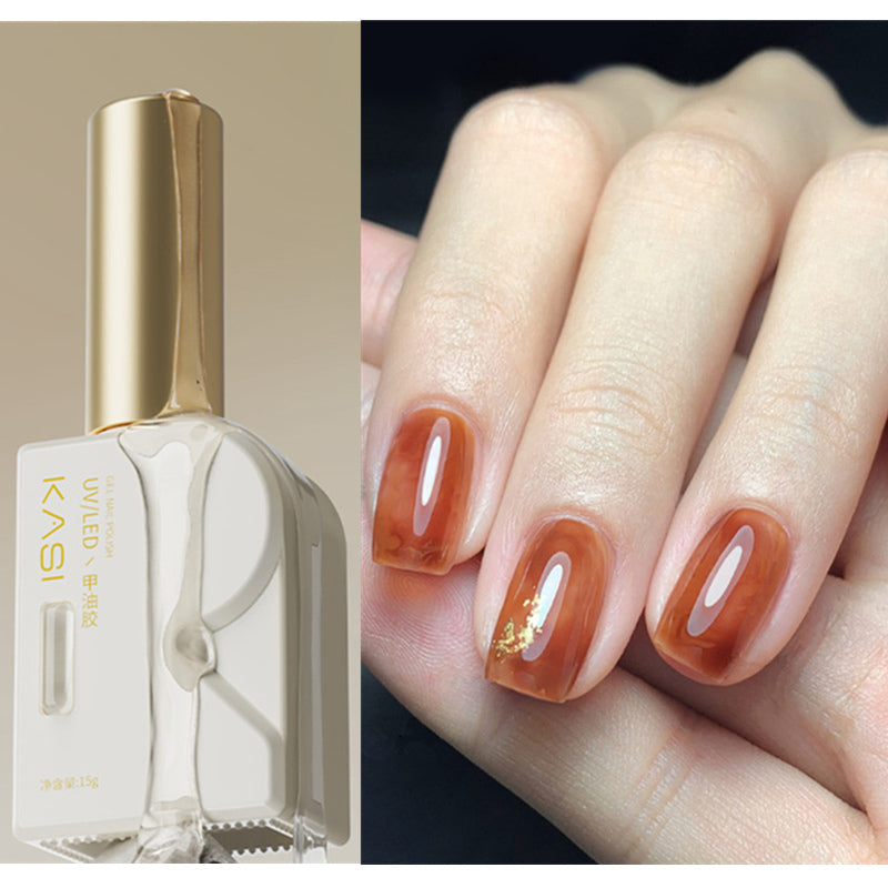 KaSi 15ml Long Lasting Amber Collection Ice Transparent Gel Polish T4047