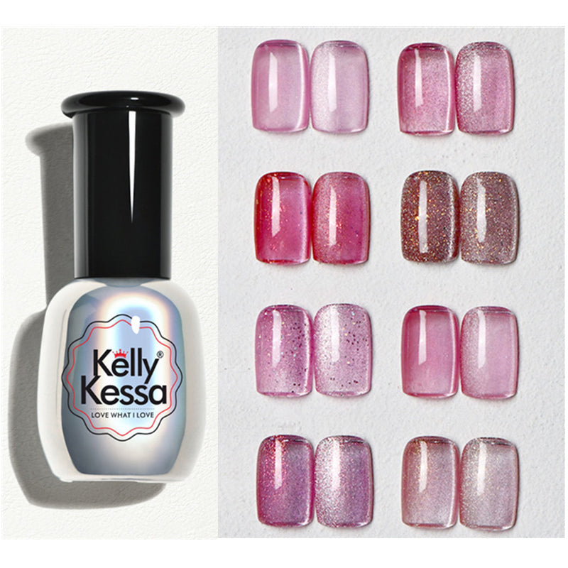 KellyKessa 15ml Cherry Blossom Dream Fireworks Cat Eye Gel Polish T4053
