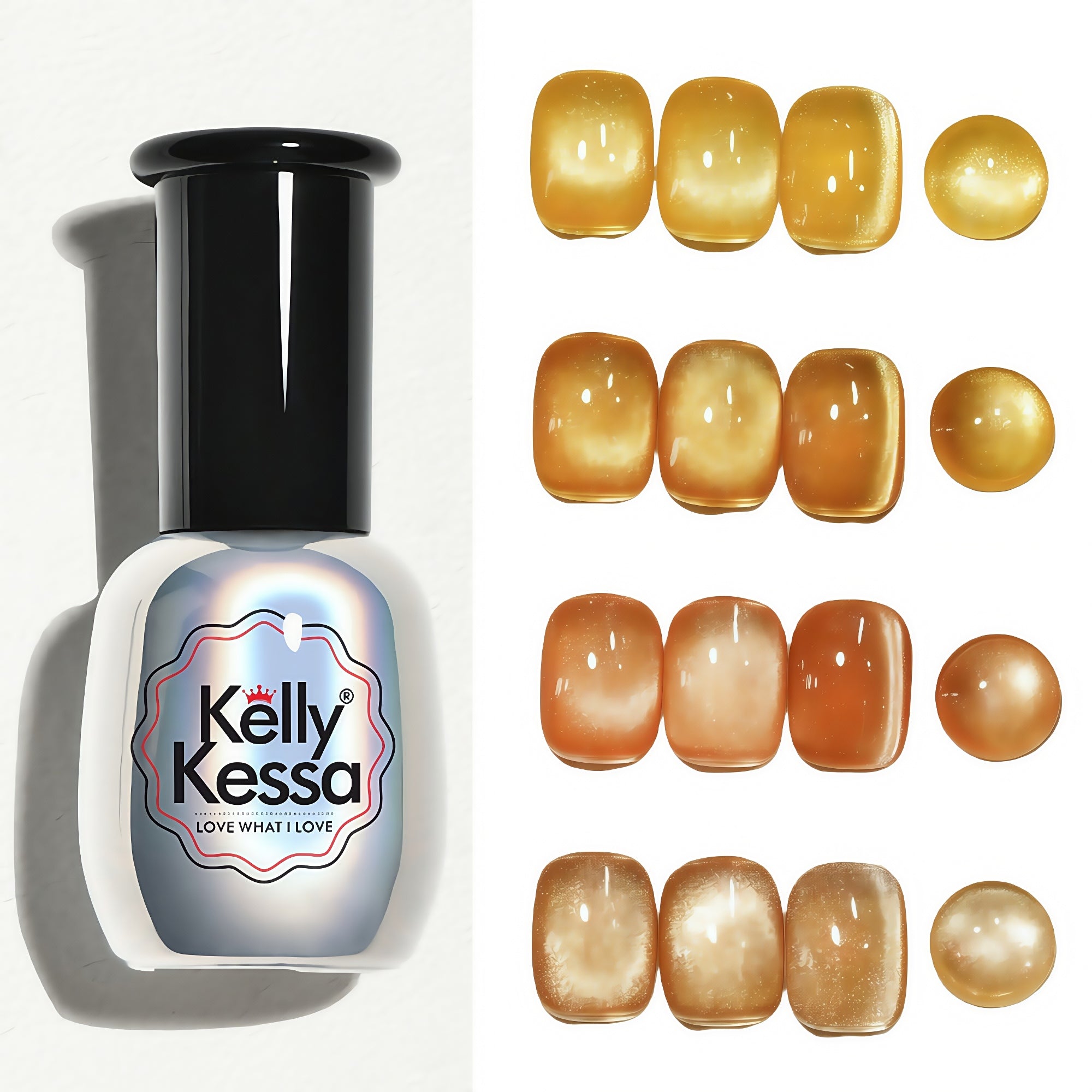 KellyKessa 15ml Flowing Gold Cat Eye Gel Polish T4523