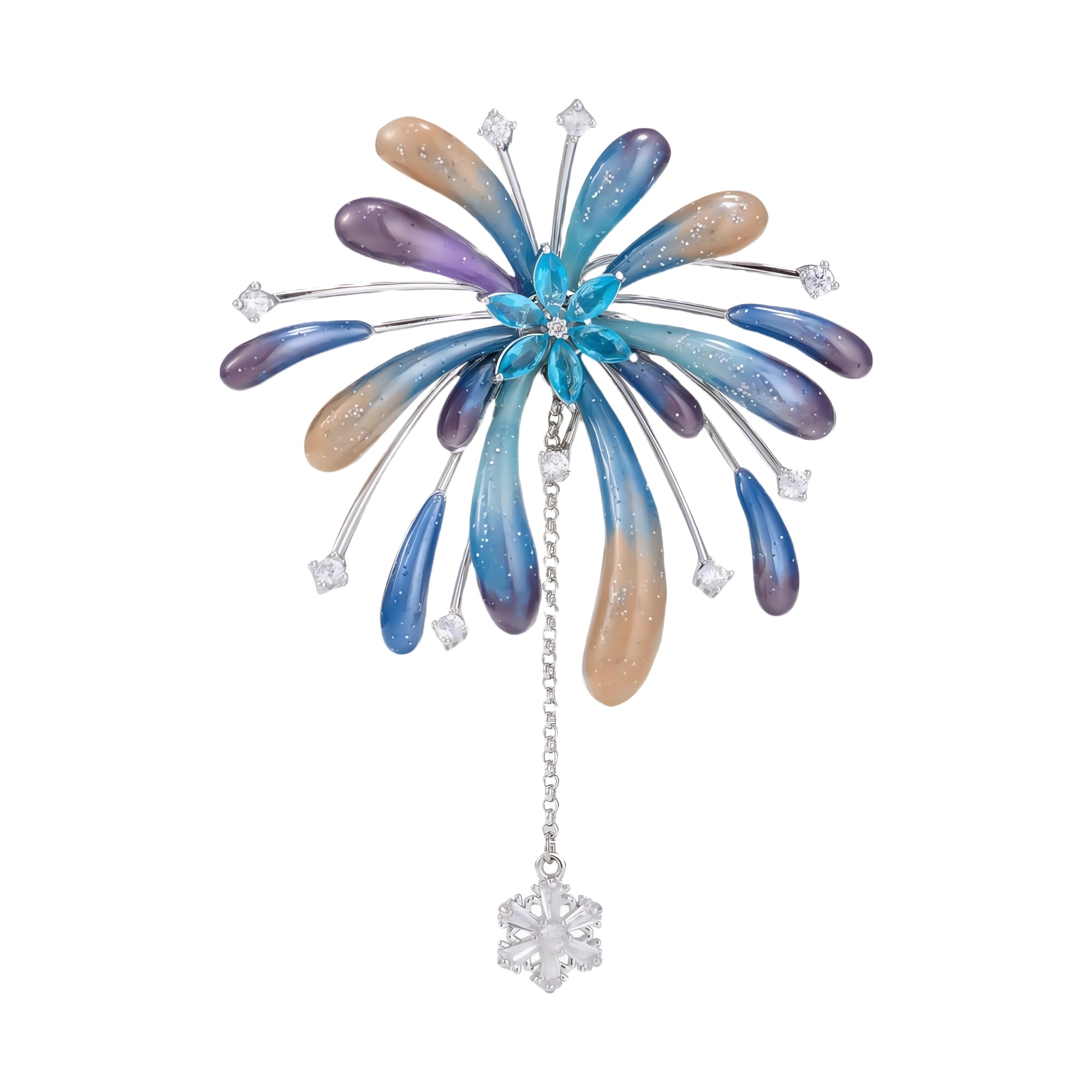 SUMIYAKI Fireworks Collection Unique Handmade Brooch T4742