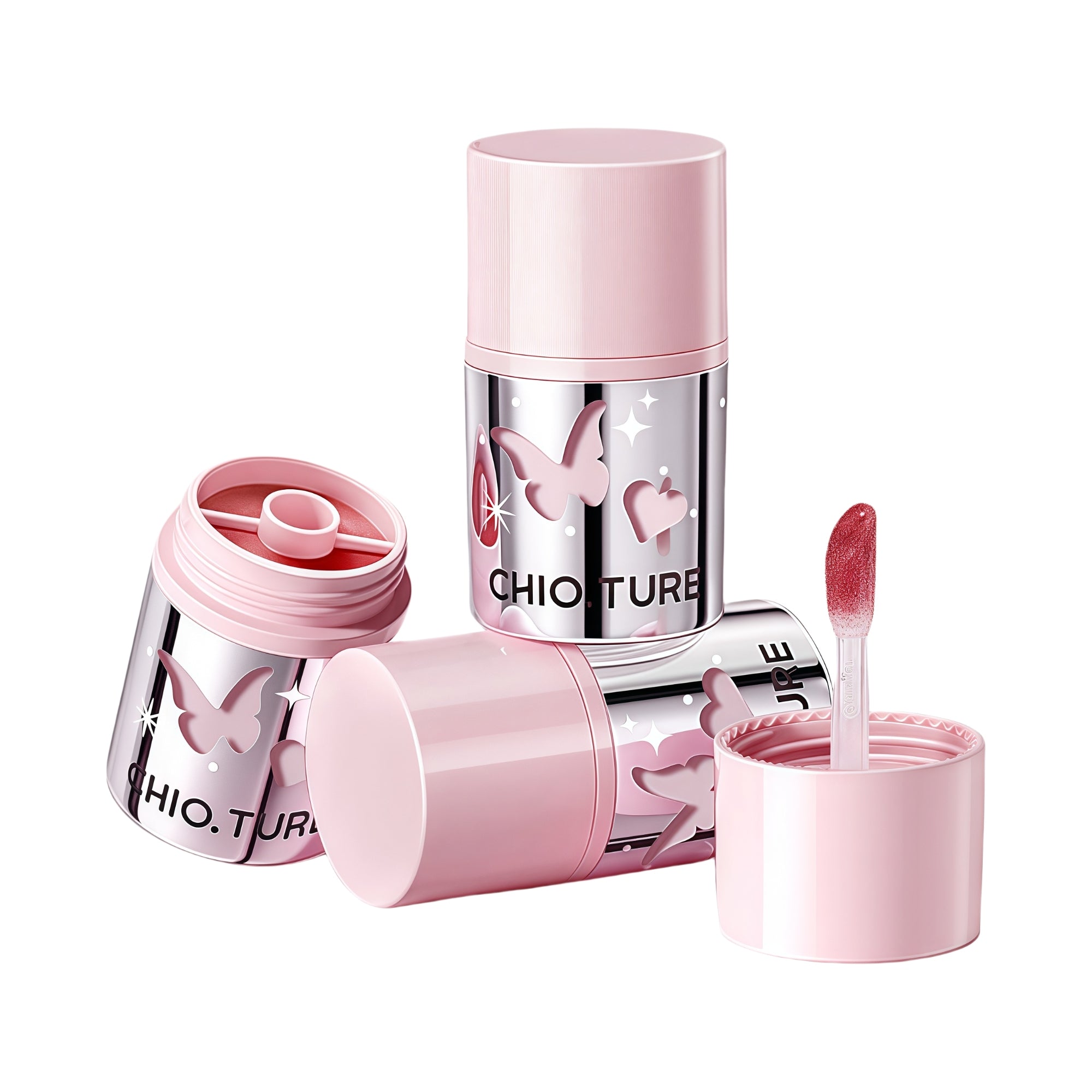 CHIOTURE Long-wear 2-color Glossy Mirror Lip Gloss T4767