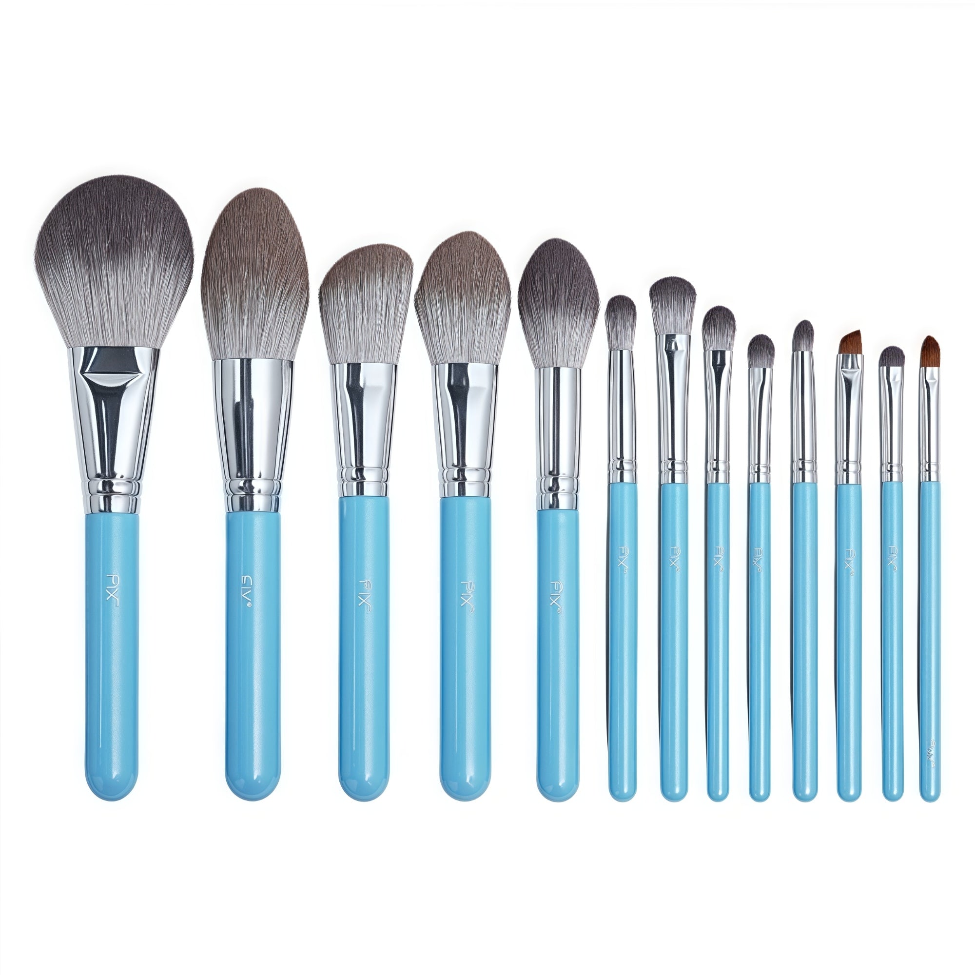 FIX+ Blue Wind Chime Collection Professional Makeup Brush 13 Pcs Set T4924