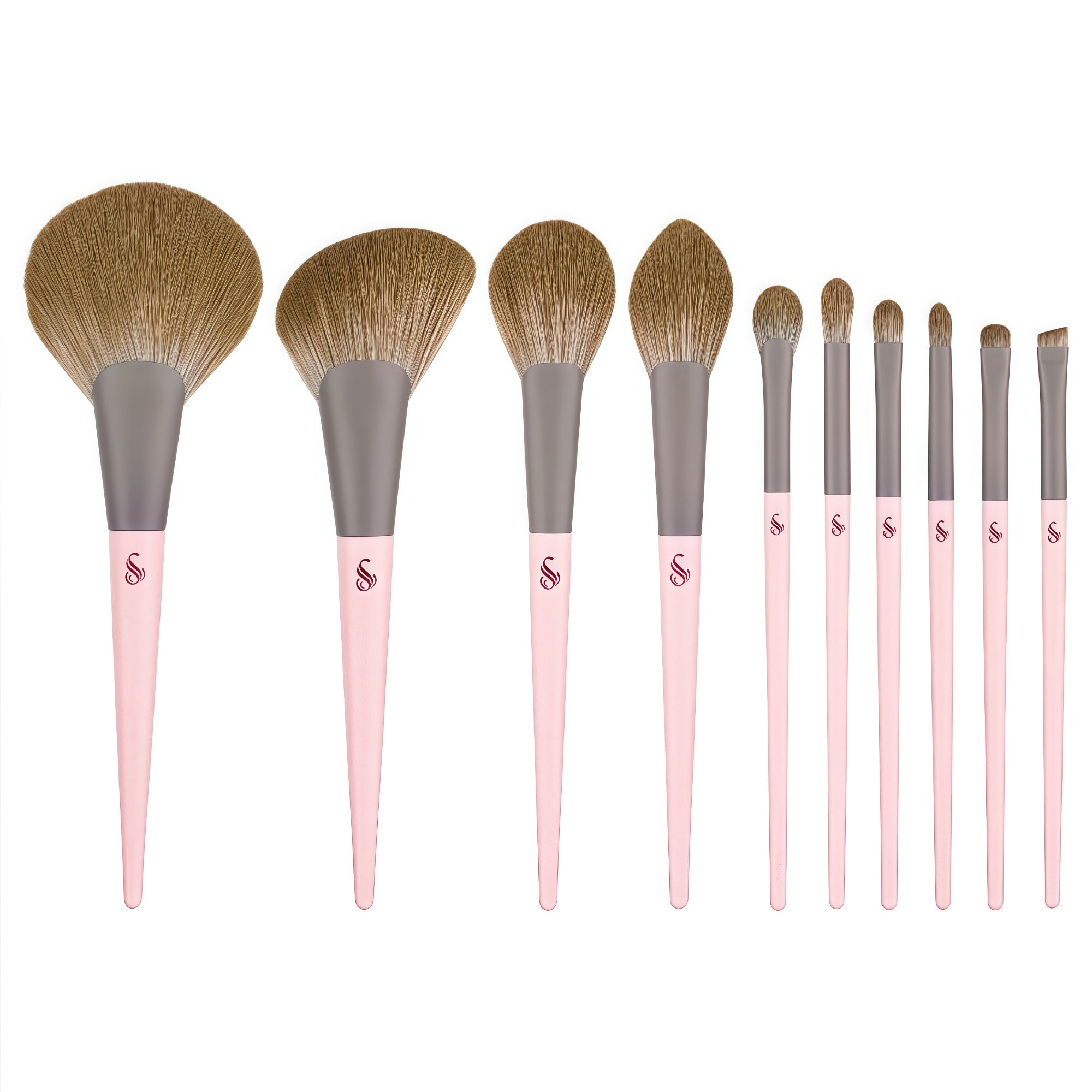SHOUSHOULANG Pudding Collection Professional Makeup Brush 10 Pcs Set T4943