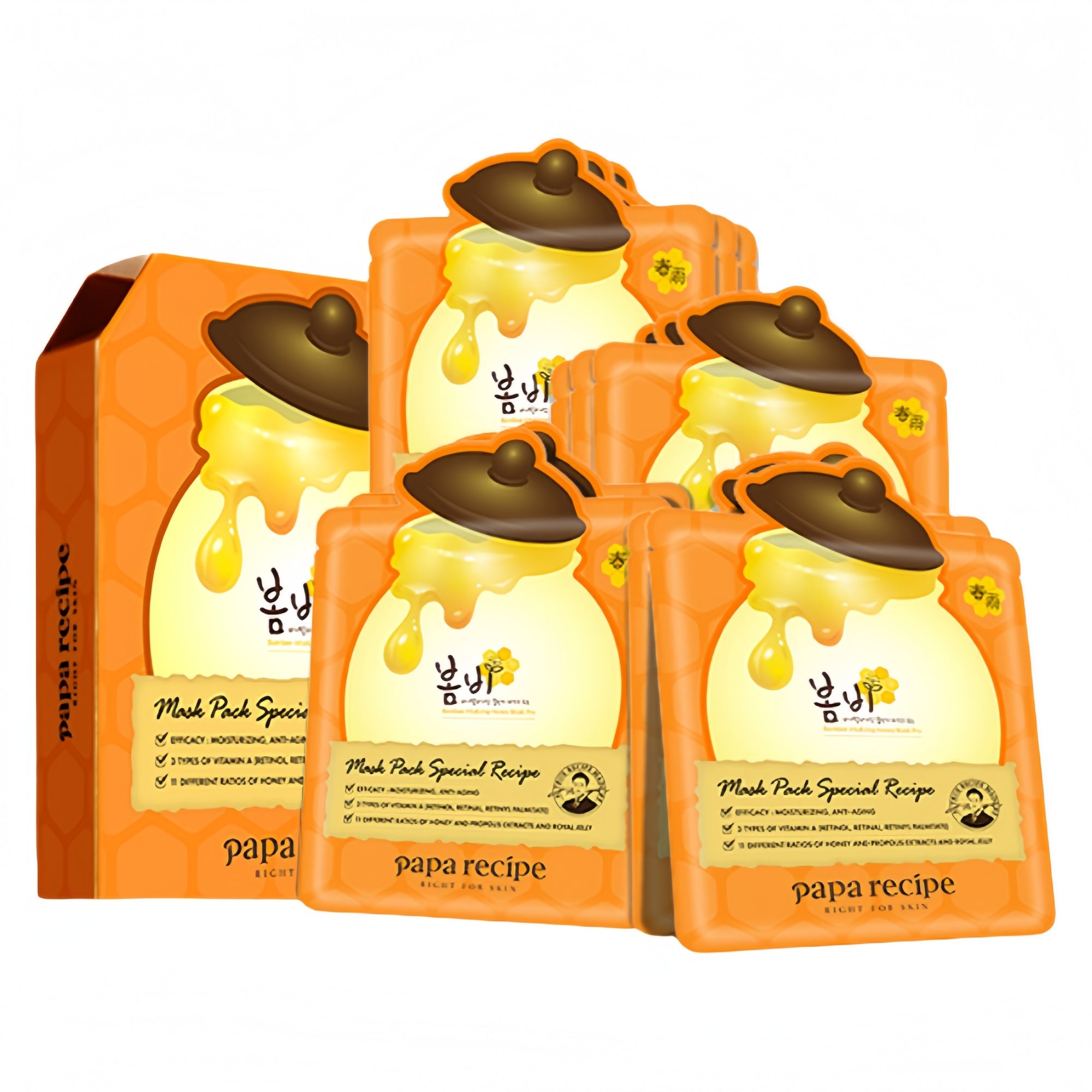 Papa Recipe Orange Honey Can Retinol Anti-winkle Facial Mask (3.0) 20 Pcs T5069