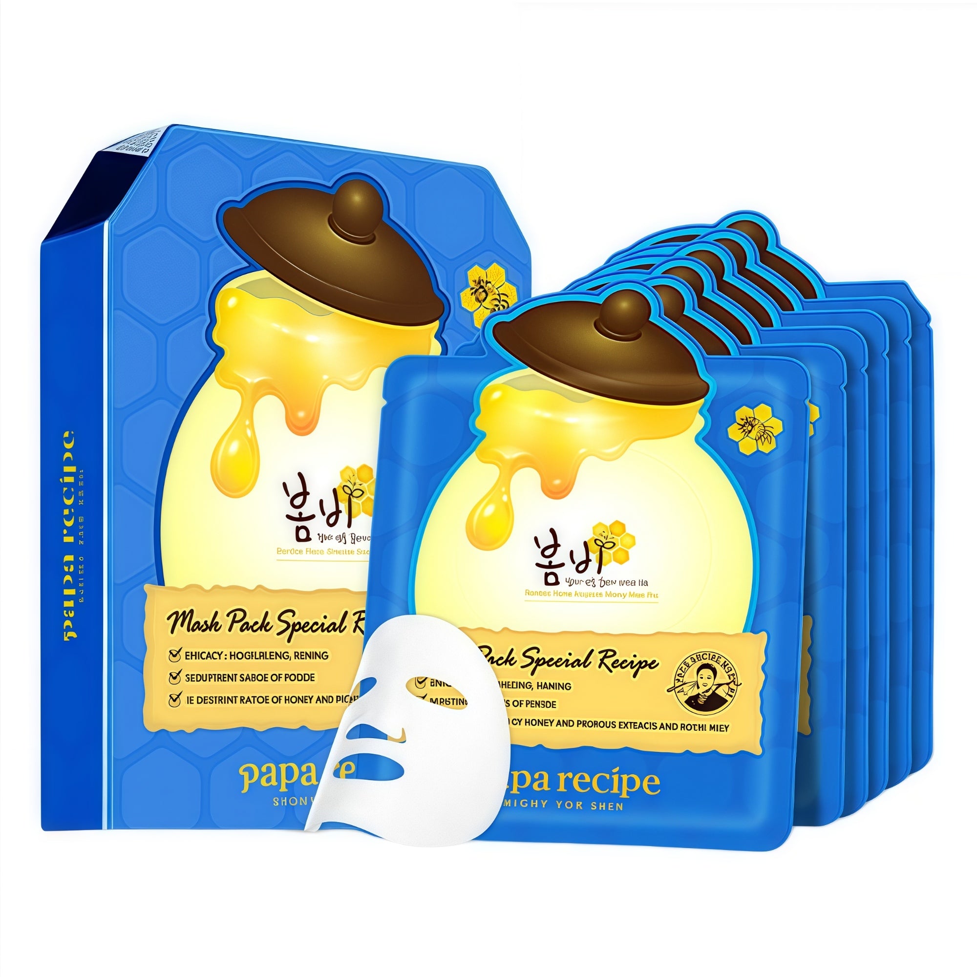 Papa Recipe Blue Honey Can Firm & Lift Facial Mask (3.0) 12 Pcs T5070