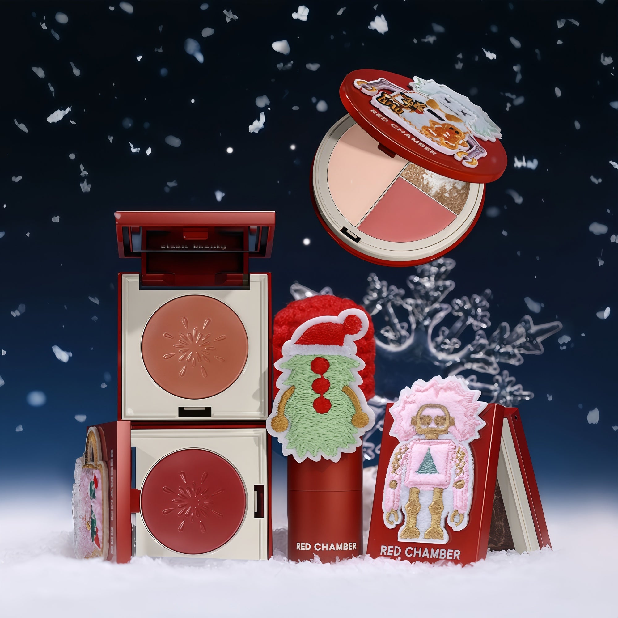 RED CHAMBER Christmas Makeup Cream & Eyeshadow & Highlighter T5322