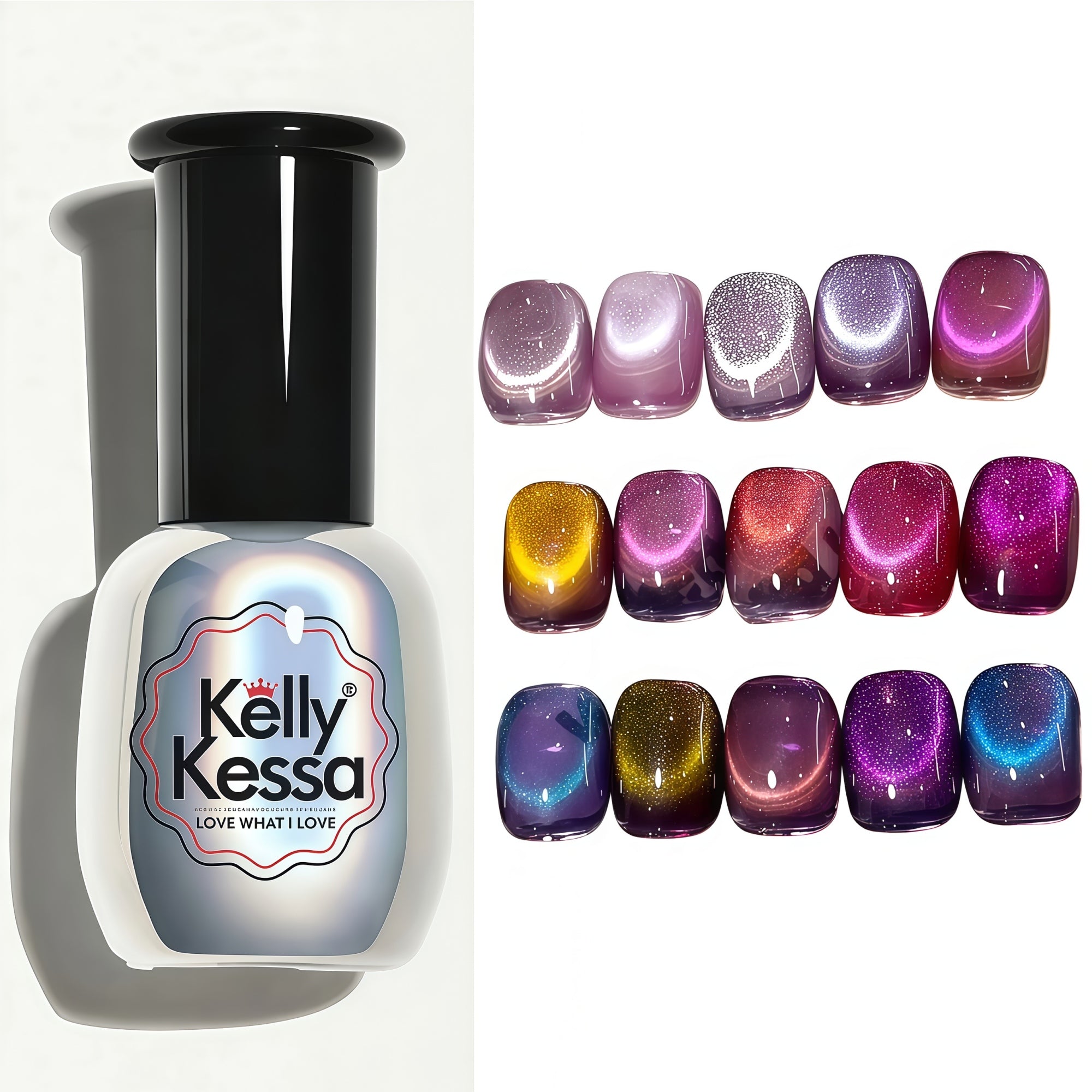 KellyKessa 15ml Sea Of Starbeams Collection Cat Eye Gel Polish T5594