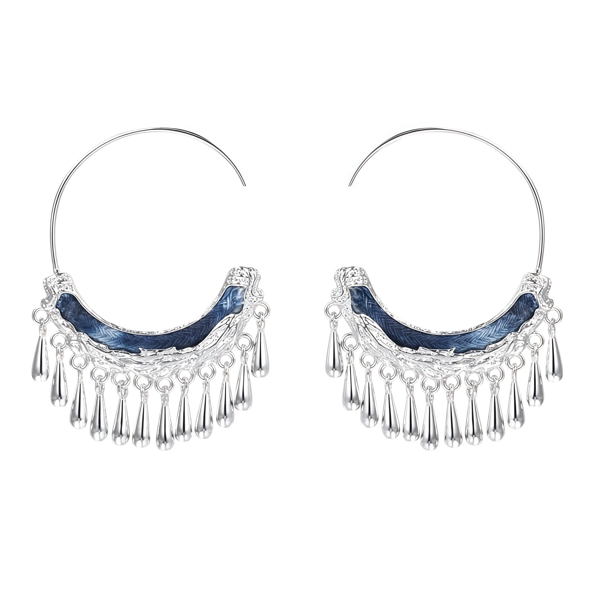 1STXULIE Superior Miao-style Niche Tassel Earrings T5822