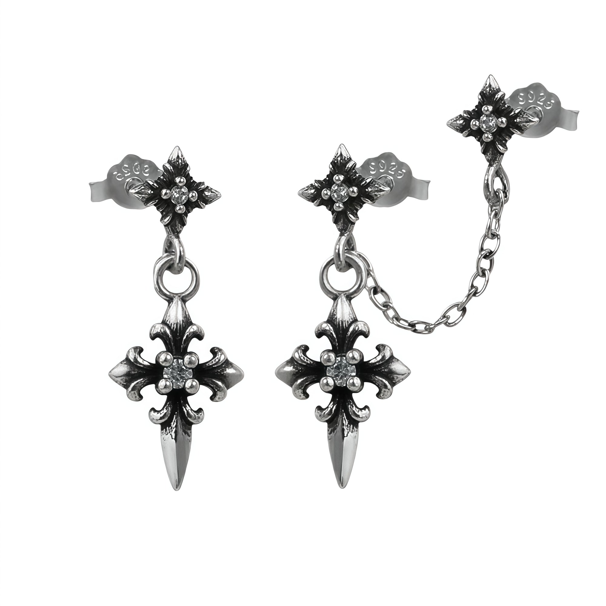 1STXULIE Superior Niche Iris Collection Vintage Stud Earrings T5864