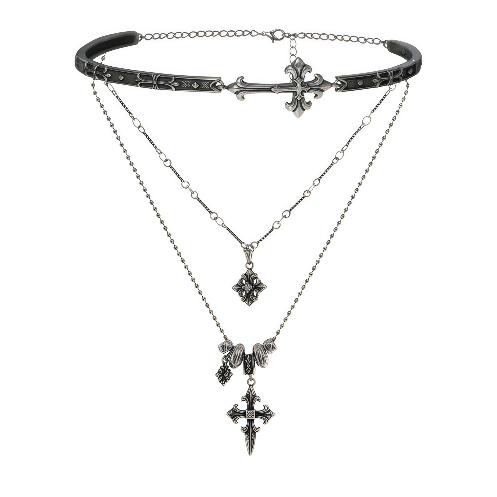 1STXULIE Superior Niche Iris Collection Gothic Choker Necklace T5872