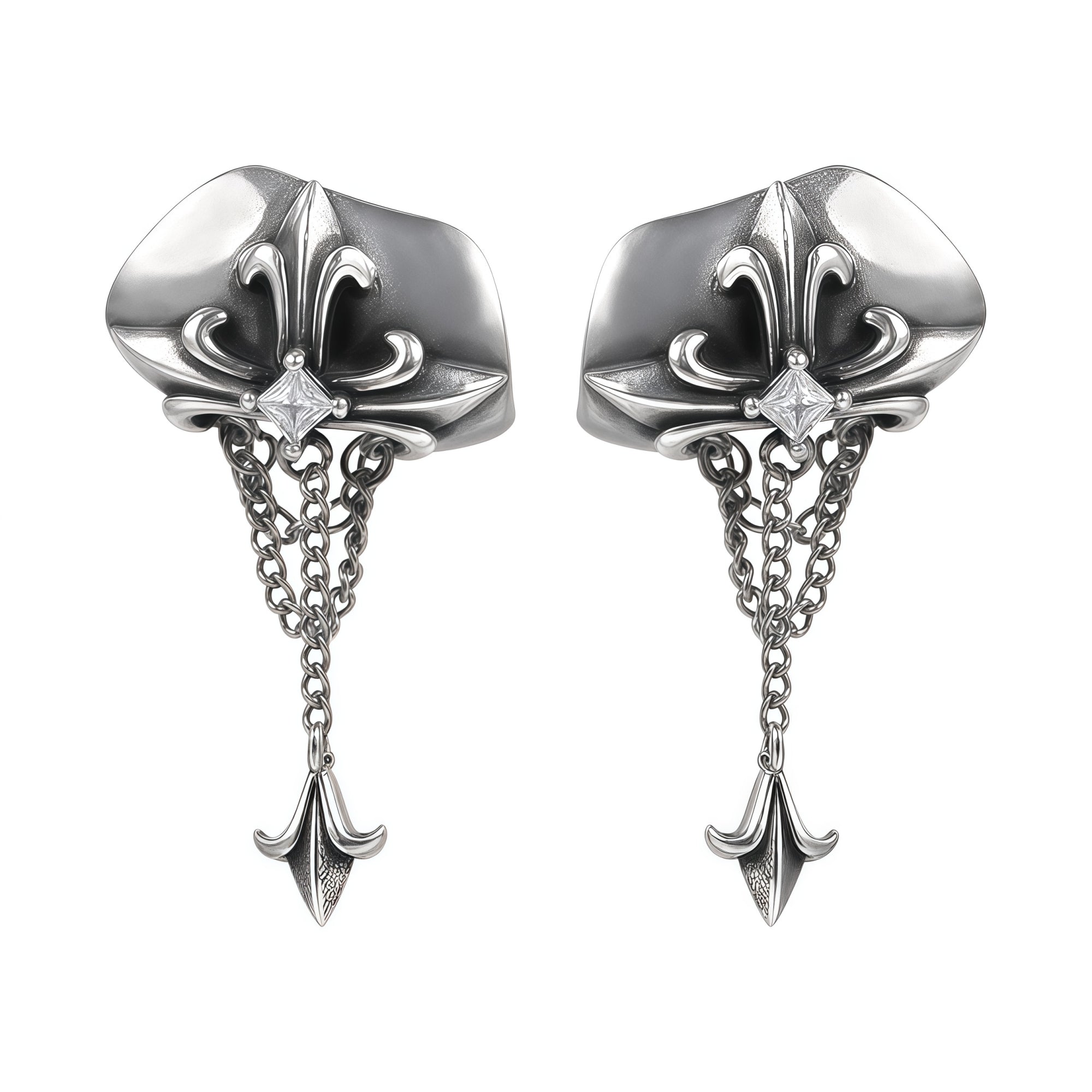 1STXULIE Superior Niche Iris Collection Gothic Retro Stud Earrings T5881