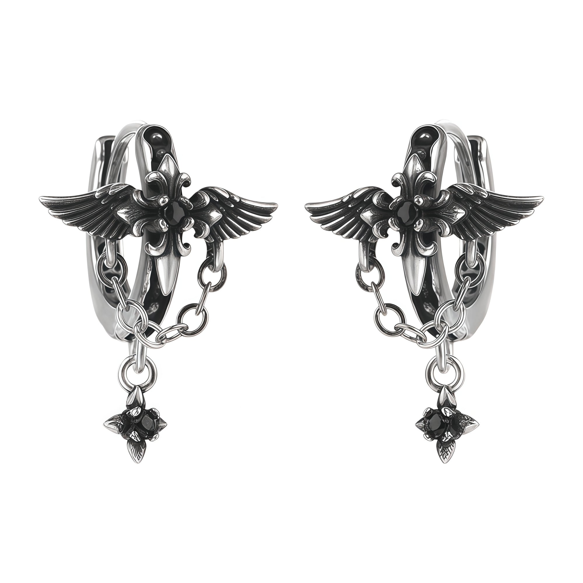 1STXULIE Superior Niche Iris Collection Angel Wings Earring Backs T5882