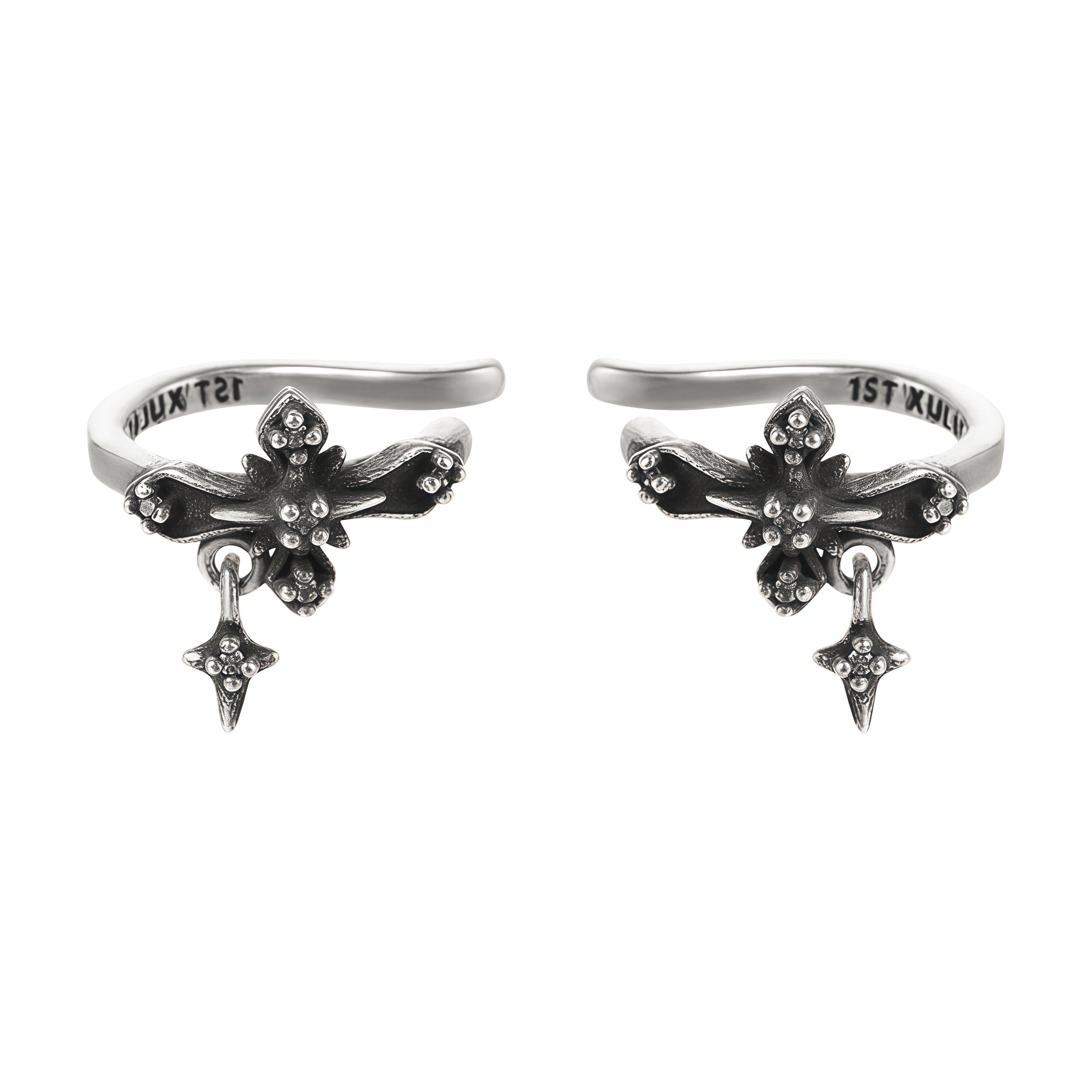 1STXULIE Superior Niche Iris Collection Gothic Retro Clip-on Earring T5887