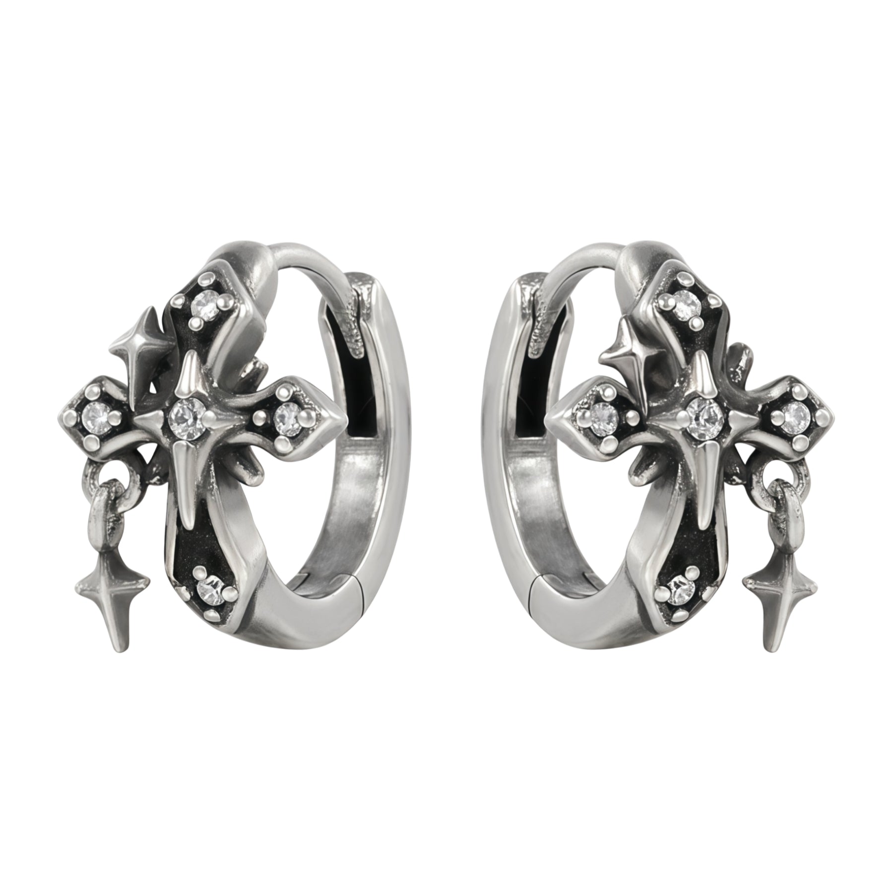 1STXULIE Superior Niche Iris Collection Retro Hinged Hoop Earring T5888